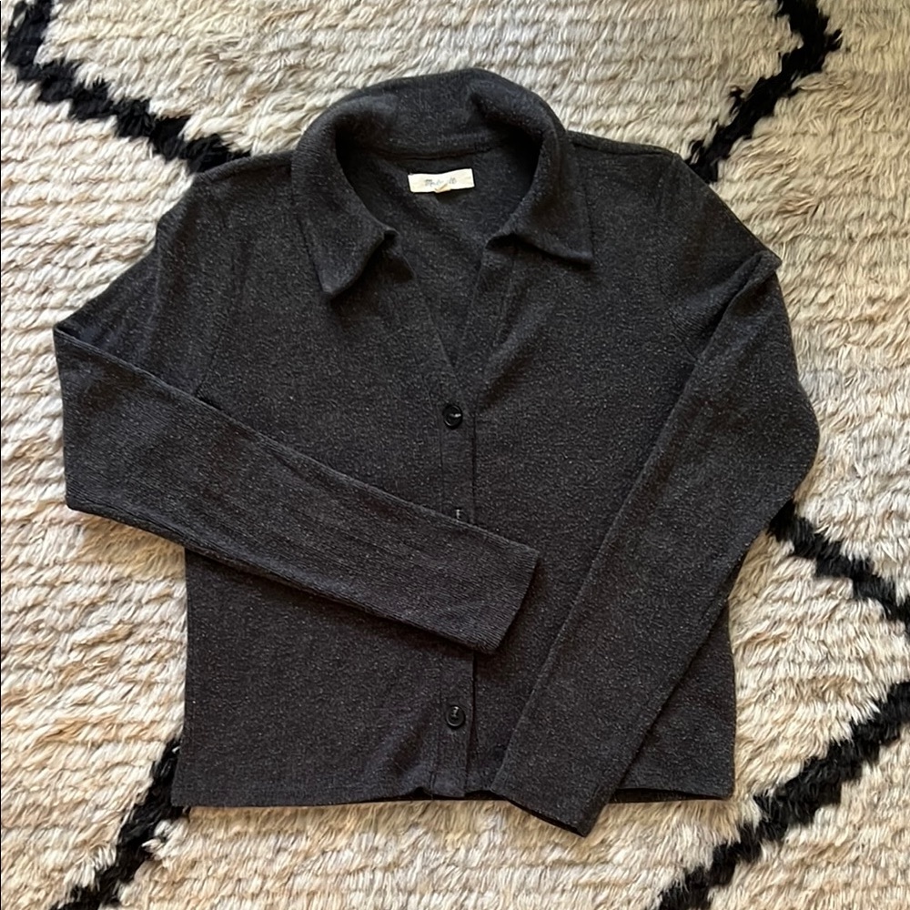 Madewell charcoal button up cardigan